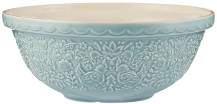 Mason Cash Home to Roost Mixing Bowl 26cm | 2.7L Earthenware Bowl with Embossed Hen & Cockerel Design – Ideal for Dough, Pastry, Cake & Cookie Mixing | Dishwasher & Freezer Safe