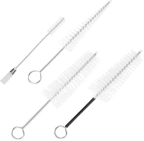 Bürsten für Saxophon Klarinette und Blockflöte, 4 Stück | Nylon und Edelstahl, für Mundstück und Bohrung, Tragbar, Leicht, für Anfänger