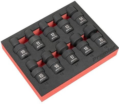 Sealey Premier AK68220 - Juego de llaves de impacto universales de 3/8 pulgadas cuadradas (10 unidades)