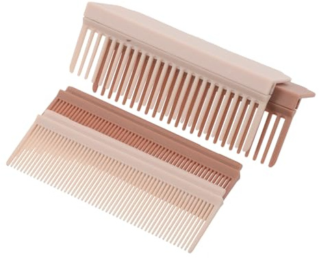 Healvian 2pièces Peigne Lisseur Plat avec Pince Amovible Brosse à Cheveux pour Démêlage Facile et Coiffage Professionnel à Domicile