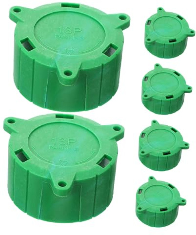 OSALADI 6pcs Pin Trailer Connector Covers Plastic Plug Holder Caps Protective Dustproof Barrier for Electric Car Accessories Secure Trailer Plug Protection Green