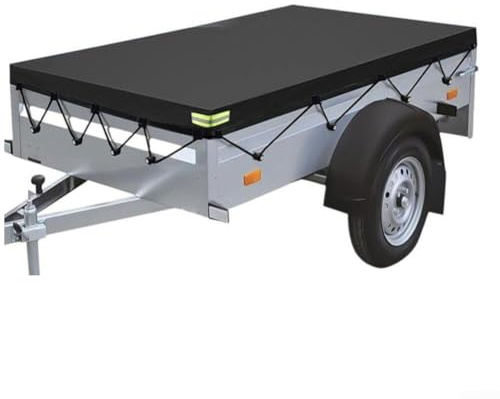 Copertura impermeabile per rimorchio auto, con occhielli rinforzati e strisce riflettenti per la sicurezza, realizzata con tessuto Oxford 600D per un uso a lungo termine