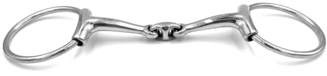 Equine Smile ES0038 Gebiss Wassertrense Doppelt Gebrochen Ringtrense Concept aus Edelstahl Ringdurchmesser 66 mm Gebissstärke 14 mm (11.5 cm)