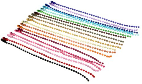 Alipis 200pezzi Catena di Perline Fai da Te Catena per Gioielli Colorata Resistenti Accessori per Gioielli Fai da Te Decorazioni per Vestiti