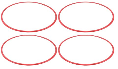 Haofy Anillo Protector de Llanta de Rueda para Coche con Borde Plano, Anillo Protector de Llanta de 16 Pulgadas Antiarañazos para Vehículos Universales (Rojo)
