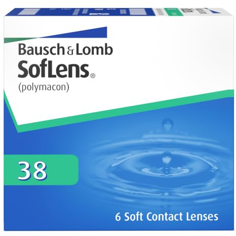 SofLens 38, Monatslinsen, 6 Stück, -2,75 Dpt | Bausch + Lomb, Sphärische Monatslinsen, Proteinabweisende Oberfläche, Hydrogel-Kontaktlinse, BC 8.4 mm, DIA 14 mm