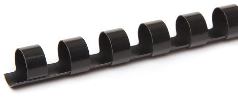 Pavo Binderücken, 10 mm, 100-er Pack, 41-60 Blatt, schwarz