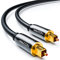 deleyCON 5m Cavo Audio Ottico Digitale S/PDIF 2x Toslink Spina LWL Cavo in Fibra Ottica Spina in Metallo 5mm Flessibile - Nero