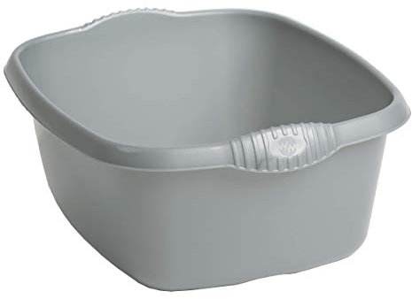 Wham High Grade Rectangular Washing Up Bowl Basin Kitchen Mixing Bowls Sink Tidy (Silver/Grey)