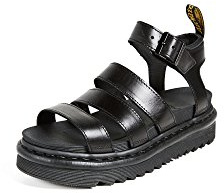Dr. Martens Mädchen Blaire sandals, Schwarze Lacklampe, 40 EU