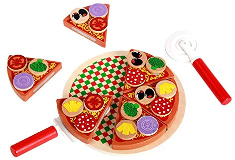 Hölzerne Pizza Simulation Küchenchef Spielzeug Pretend Play Toy für Girl Boy Kid Geschenke