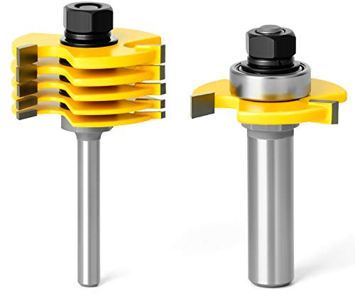 MEIGGTOOL 1/2 Inch Shank Slot Cutter Router Bit Set - 6 Size