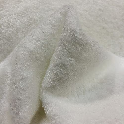 Tela de Rizo de Bambú, Tela de Rizo Ecológico Blanco, Ancho 1,60Mtrs. 1 Mtr.