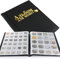TsunNee Álbum de colección de monedas con 250 bolsillos, cubierta de cuero, libro de almacenamiento de monedas con 2 bolsillos de tamaño para coleccionistas de monedas
