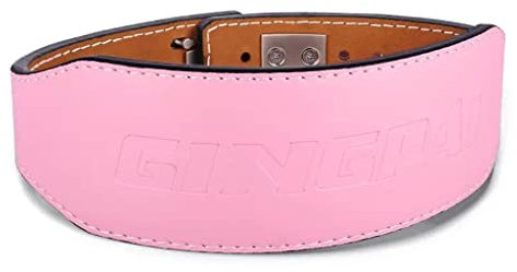 DITUDO Massagegürtel Gewichthebergürtel Deep Squat Hard Pull Sports Waist Training Brace for Bodybuilding, Gewichtheben, Cross Training, Adjustable Olympic Belt (Farbe : Rosa, Size : S)