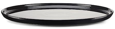 Berndorf 31cm Black Porcelain Serving Platter - Large Tray for Dinner, BBQ, Snack & Cake Display - Kitchen Food Tray & Plate for Snack, Platter & Serving