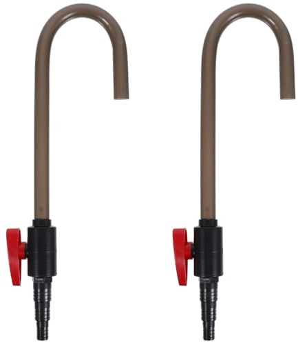 POPETPOP Hanging Aquarium Water Changer Hook Tool 2-Pack Fish Tank Water Supply Tool with Bent Design for Easy Change Lightweight and Compact for Aquarium Maintenance