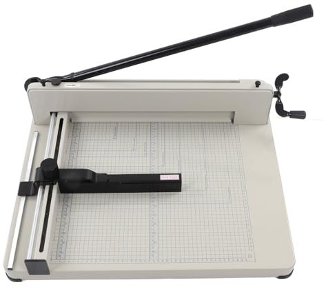Paper Cutter A3 Stack Paper Trimmer Guillotine 18” Cutting Length with Guard Rail Safety Blade Lock, 10 Sheet Capacity, Commercial Grade Guillotine Paper Slicer Cutter for Office