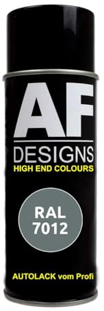 Alex Flittner Designs Spraydose RAL7012 BASALTGRAU Spraydose seidenmatt | RAL Spraydose in 400 ml. Exaktes Farbergebniss nach RAL Norm. Leuchte Farben, Sehr schnelle Trockung und extrem lange
