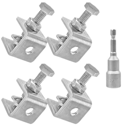 ＡＷＨＡＯ Abrazadera en C con soporte fijo, abrazadera cuadrada profesional resistente, abrazadera para carpintería para sujetar la construcción de carpintería, Boca abierta 20 mm
