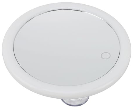 Naroote Espejo de Aumento con Ventosa, Espejo de Maquillaje con Aumento de Mano de 5,6 Pulgadas, Espejo de Maquillaje con Aumento, Ventosa Triple, Brillo de Aumento 10X, Iluminación LED