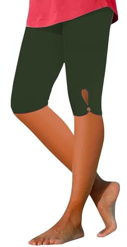 Thermo Leggings Damen Gefütterte Strumpfhose Hosen Warm Unterhosen Blickdicht Skihose High Waist Sportleggins Kleid Sportleggings Schlafanzughosen Mode Thermoleggins Pants Frauen(#03 Army Green,3XL)