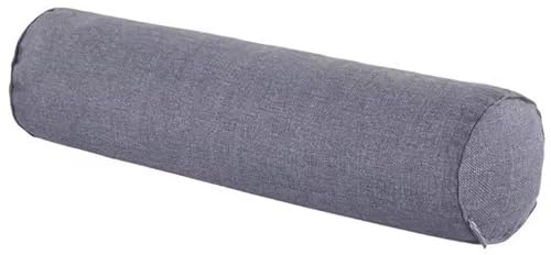 JORTUIO Nackenrollekissen 15x40/20x80 Rollenkissen Weichem Zylindrisches Nackenrolle mit Reißverschlus Nackenkissen Bequemes Rohrkissen Kissen für Kopf, Nacken, Rückenstütze Reisekissen(Gray,20x80cm)