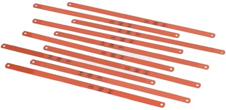 Hacksaw Blade, 10 Pcs Hacksaw Replacement Blades Metal Saw Hand Saw For Wood Cutting 12 Inch 24 Teeth Strong Toughness High Speed Steel Hack Saw Blade For Metal Wood Plastic Pipes