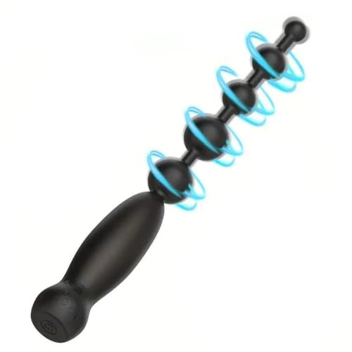 Qhysin Analvibratoren für Mann mit 5 Analkugeln Analplug mit 10 Vibrationsmodi G Punkt Vibratoren Prostata Stimulation Männer Buttplug Anal Vibrator Analkette Butt Plug Sexspielzeug für Frauen Paare
