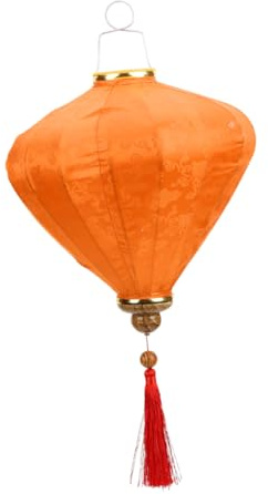 POPETPOP Linterna Colgante para Exterior de Tela Aterciopelada Naranja Diseño Compacto y Fácil de Colgar para Decoración de Fiesta y Jardín Varios estilos