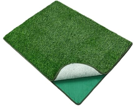 Fonowx Tappetino Portatile per Animali Domestici, Accessorio per addestramento Cani, Erba Sintetica Lavabile, 93x71cm
