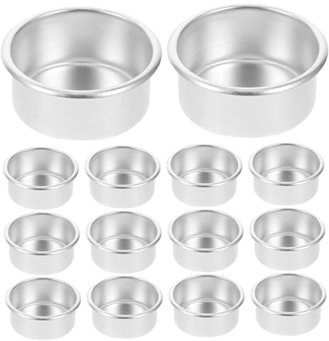 HEALEEP 20 Pezzi Portacandele Alluminio Contenitori per Aromatiche per Decorazioni Natale e Matrimoni per Progetti da Te e