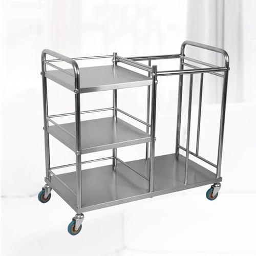 Reinigungswagen aus Edelstahl mit mobilem Trolley-Design für den Haushalt in Schulen Krankenhäusern Fabriken