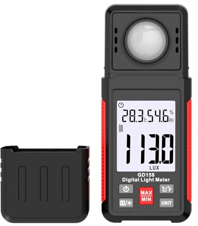 luxmetro digitale, Luxmetro Digitale, Misuratore Di Luce Portatile, Fotometro, Illuminamento 200000 Lux, Illuminometro - Strumento Misurazione A per Case Agricoltura Magazzini