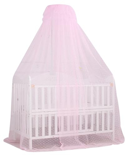 Toldo para cuna, dosel para cama de bebé de malla fina transpirable, tienda de campaña para cuna con patrón Jacquard, mosquitera para cama de bebé de circunferencia de 16, 4 pies