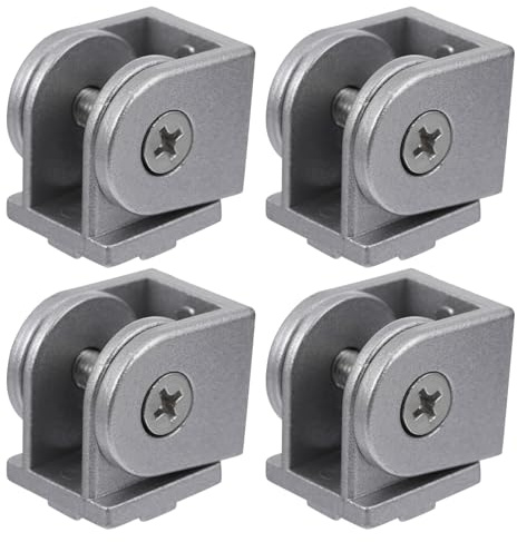 PRETYZOOM 4Pcs Zinc Alloy Pivot Joint Connector Set, Flexible 360° Hinge Pivot Fittings for Aluminum Extrusion Profiles, Multi-Angle Adjustable Hardware for Industrial and DIY Assembly