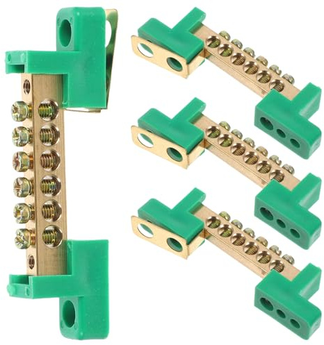 WATIIFUFU Bornier Cuivre Massif 6 Positions Haute Conductivité Design Compact 4pcs pour Systèmes Électriques Industriels et Installations Résidentielles