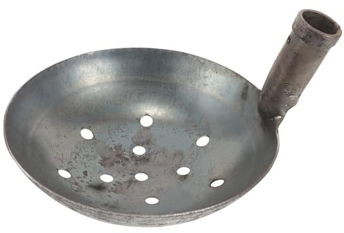 MAGICLULU Pala de Metal Agujeros para Tamizar Lodo, Mango Vertical, Pala de Estiércol Reutilizable, Cuchara Grande para Limpieza de Pozos y Drenaje, Herramienta para Jardinería y