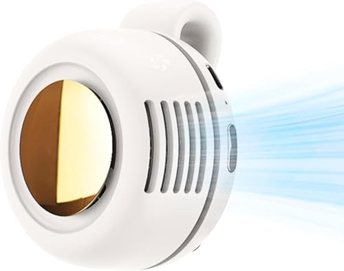 Catnat Mini Ventilator, 2026 Neu Tragbarer Hüftventilator Handventilator Akku Aufladbar, Drei Windgeschwindigkeiten Hand Ventilatoren Mini Geeignet für Outdoor Reisen Sommer (Weiß)