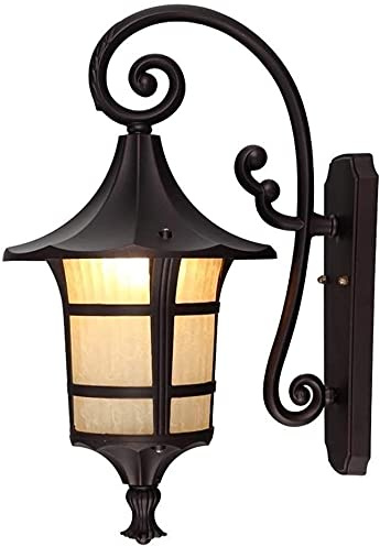 HUAYUSEDF Lampada da parete retrò in stile europeo Tradizionale lanterna europea for esterni rustica impermeabile for patio Corridoio Apparecchio a giardino americana in cortile for corridoio