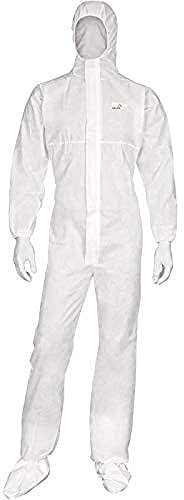 Delta plus Dt215 Tuta, Bianco, L Unisex-Adulto