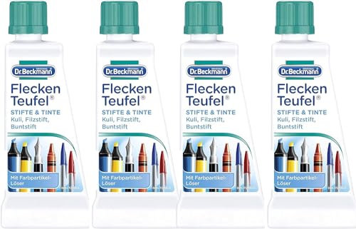 4x Dr. Beckmann Fleckenteufel Stifte & Tinte 50 ml - Mit Farbpartikel-Löser