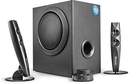 Wavemaster Stax BT 2.1 Sistema di Altoparlanti con Streaming Bluetooth per TV/Tablet/Smartphone/PC, 46 Watt, Nero