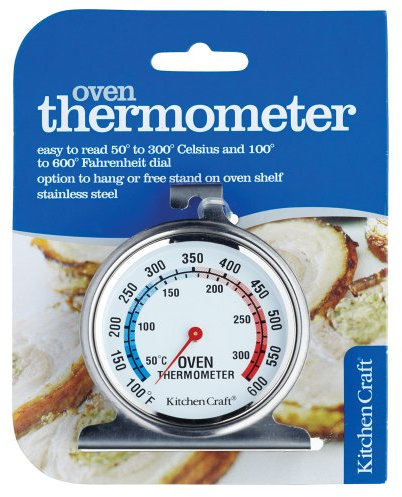 KitchenCraft Termometro da Forno in Acciaio Inox - 4,4 x 6,6 x 7,8 cm
