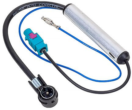 Audioproject A227 - Autoradio Antennenadapter Fakra Stecker ISO Phantomeispeisung kompatibel mit VW Audi Skoda Opel Mercedes Peugeot Renault Seat Auto Radio Antenne Adapter Kabel