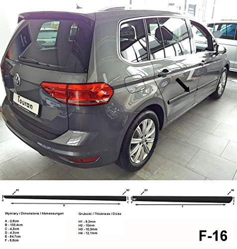 Spangenberg Seitenschutzleisten schwarz passend für Volkswagen VW Touran II Basis MQB 2. Generation Typ 5T ab Baujahr 05.2015- F16 (3700016)