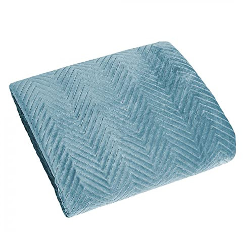 Eurofirany Esclusiva coperta Glamour 200 x 220 cm, 170 x 210 cm, tessuto (Sofia blu, 70 x 160 cm)