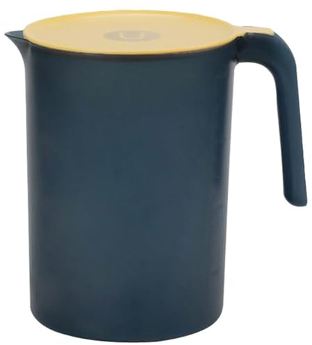 UPKOCH 2L Kunststoff Kalte Wasser Kanne Mit Deckel Für Saft Eistee Und Heiße Getränke Küchenkrug Für Familienfeier Und Haushalt 5.31X5.31X7.09 Zoll