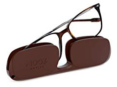 Nooz Optics - Blaulichtfilter brille ohne sehstärke Damen und Herren für Bildschirm, Smartphone, Gaming oder Fernsehen - Rechteckige Form - Tortoise Farbe - Bao Collection