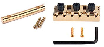 Alnicov Gitarrenteile Sicherungsmutter und Saitenspanner Saitenhalter 42mm für Floyd Rose Tremolo Bridge (Gold)